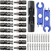 10 Pairs of Solar Plugs with 2 Tools, Male/Female Solar Panel Plug, IP67 Waterproof, PV Plug Compatible with 6 mm²-4 mm² Sola