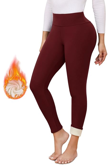 Legging Polaire Femme Merlvida - Taille Haute - Chaud Et Doux - Hiver - 95% Polyester, 5% Élasthanne
