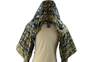 ROCOTACTICAL Sniper Ghillie Suit Foundation, Ripstop, Ghillie Viper Hood, Camouflage Sniper Coat