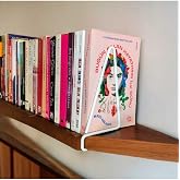 EceAksesuar Kitap Tutucu Ve Metal Kitap Desteği 2'li Paket beyaz