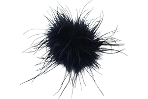 LQIOACU 1 Stück Feder Brosche Damen, Federbrosche, Damen Fluffy Straußenfeder Anstecker Vintage Stil Hutaccessoire Braut Hochzeit Party Fasching Fascinator für Blazer Kleid Jacke