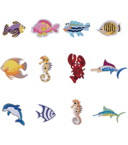 FINGERINSPIRE 5 stuks patches met zeester en schelpschalen, 5