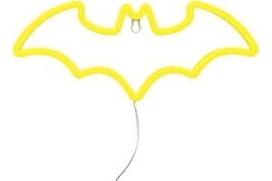 Batman LED Neon Light - Licenza ufficiale DC Comics, iconico logo a forma di lampada, alimentazione USB, accessori e decorazioni per la camera dei ragazzi | Paladone