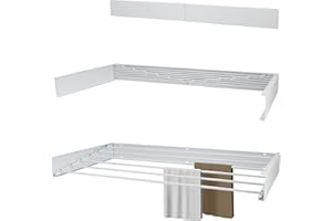 ‎KROMS KROMS Wäscheständer Ausziehbar XXL Full Color Weiß 100cm – 6m Trockenlänge - Wäschetrockner Wand - Wäscheständer Wand