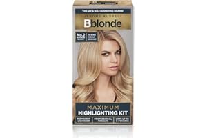 JEROME RUSSELL Bblonde Kit de mèches éclaircissant permanent, teinture permanente blond décoloré, résultats professionnels, à l'huile d'avocat, soulève 8 à 9 niveaux - Kit blondant n°2