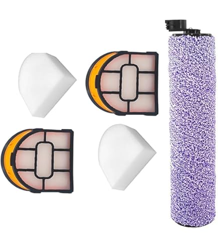 Kit De Rechange Pour Aspirateur EUREKA NEW400 : 2 Rouleaux Brosse Microfibre + 2 Filtres Coton + 1 Brosse Nettoyage