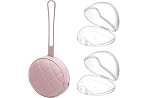CANRNYACBZ Silikon Baby Schnullerbox Rosa, Tragbar Schnullerbox für Baby mit 1 Stück Schnuller Box Staubdicht Transparent, Silikon Schnullertasche Aufbewahrung Hochwertige Baby Zubehör für Kleinkinder & Babys