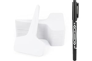 KINGLAKE NGLAKE 200 pièces étiquettes pour plantes potager, étiquette semis plastique, et stylo, pour jardin exterieur rétiquettes à herbes, blanc