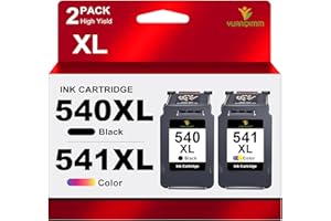 YUANQIMM 540XL 541XL Multipack Kompatybilny z kartridżami do drukarek Canon 540 541 PG-540 czarny CL-541 kolorowy do drukarek Canon TS5150 Pixma TS5151 MG3650 MG3550 MX535 MG3150 MG3250 MG4250
