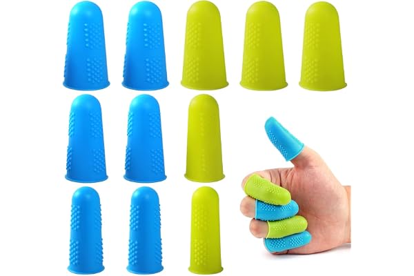 Protège Doigt 15 Pcs Protection Doigt en Silicone pour Prévenir, Réduire et Éliminer les Dommages aux Doigts Protecteur De Doigt Anti-adhésif pour Couture Pistolet À Colle Chaude Miel Adhésifs