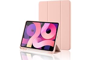 PALKITSEE Custodia Cover per iPad (A16) 11 Generazione 11 Pollici 2025/iPad 10 Generazione 2022 iPad 10,9" con portapenne, Cover Tablet Sottile con Retro in Morbido TPU con Auto Svegliati/Sonno,