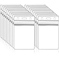 Fati Clear Card Holder - CDC Card HolderPack of 50 Clear Plastic Heavy Duty Vertical Name Badge ID Card Holders with Waterproof Resealable Zip, Plastic ID Card Holder (Vertical-50 Pc's)
