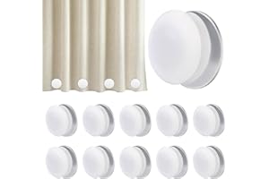 ZHITENG 10 Pezzi Calamite per Tende Antiruggine Pesi per Tende Che Non Arrugginiscono Mai, Pesi Magnetici per Tenda da Doccia in Basso Riutilizzabile per Finestra da Doccia (Bianco, 4 CM)