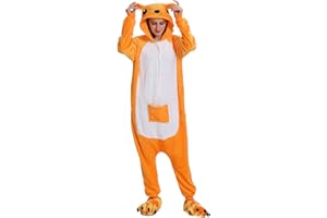 KAUSON Ensemble de Pyjama Licorne Grenouillère Animaux Siamois Romper Pajamas Kigurumi Onesie Cosplay Animal Combinaison Costume Vêtement de Nuit en Flanelles Soirée Carvanal Halloween Noël Déguisement
