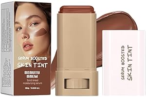 SONGVISON Fond de teint en stick, teinte de la peau boostée par le sérum - Cache-cernes hydratant à couverture totale avec baume de beauté, éclat naturel et éclaircissement 24 heures sur