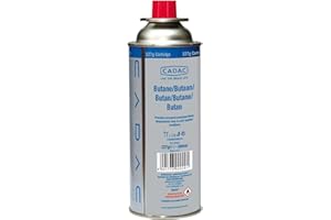 Cadac Cartouche de gaz 220g - Métal - Butane - Alimentation en gaz - Accessoires pour grillades - Bleu - Gris - Barbecue