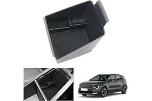 GAFAT Compatible con Kia Niro SG2 EV e-Niro PHEV Hybrid 2022-2025 2026 Caja de Almacenamiento, Niro 2025 Reposabrazos, Organizador para la Guantera, Niro 2025 Accesorios (Negro)