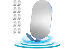 Pamofuper Ganci Adesivi in Acciaio Inossidabile 304, Appendini Adesivi, Non Richiede Foratura, Gancio Adesivo per uso Domestico, Bagno e Cucina(10 Pezzi)