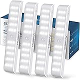 LED Sottopensile Cucina, Luce Armadio LED con Sensore 30LED, Luce Notturna USB Ricaricabile con Striscia Magnetica Adesiva pe