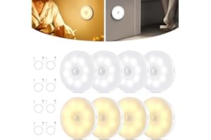 LOUBOUT Veilleuse Detecteur de Mouvement, Lampe Detecteur de Mouvement Interieur, Lampe Led Rechargeable USB, Veilleuse Led Automatique, Auto/On/Off, Pour Escalier, Cuisine, Chambre D'enfant,Couloir, Armoire
