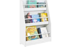 ‎SOBUY SoBuy KMB45-W Gablota Regał na książki dla dzieci Organizatory Półka na Książki dla Dzieci Biały