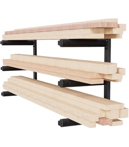 Set van 2 zwarte metalen wandrekjes met houten plankje - 30 en 45 cm | Leen Bakker
