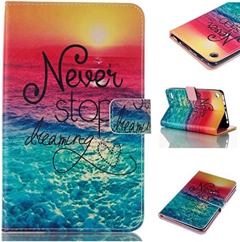 Fire 7 Inch 2015 Tablet Case, Premium Slim PU Leather Case Folding Standing Protective Shockproof Shell Cover with Wallet Card Slots (will only fit Fire 7" Display 5th Generation - 2015 release)