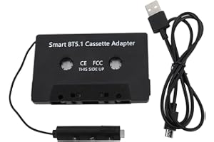 CFTGIW Adapter do Kaset Bluetooth DC5V BT5.1 Uniwersalna Bezprzewodowa Kaseta Magnetofonowa do Adaptera Aux do Samochodów Ciężarowych z Odtwarzaczem Kasetowym