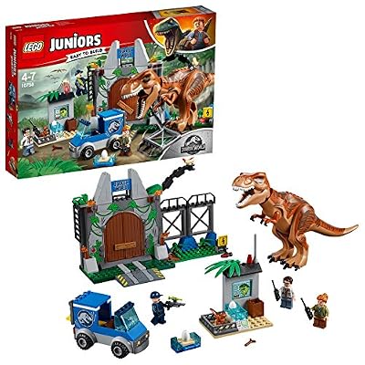 LEGO - 10758 - Juniors Jurassic World - Jeu de construction - L’évasion du tyrannosaure