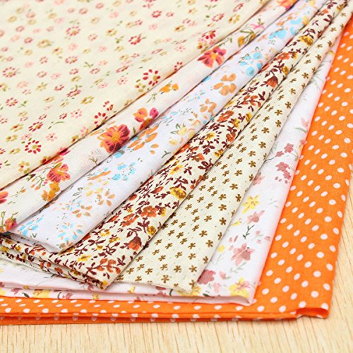 KING DO WAY 7 Stk Stoffpakete Patchwork Stoffe Baumwolle Stoffreste Paket Reste Stoffpakete 50X50cm - 6