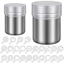 2 Spargizucchero A Velo In Acciaio Inox - Per Cacao, Matcha, Pepe - Con Coperchio Antiumidità - Foto 4