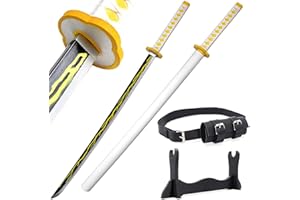 DIGITIZERART Halloween Prop Anime Cosplay Sword, 100 cm Demon Nichirin Fantasy Foam Samurai Sword Fantasy Agatsuma Zenitsu Swords Satoman Tanjirou Swords for Cosplay Purpose, Anime Original Texture