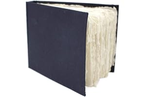 Artway Indigo - Libro di Schizzi in Carta di Cotone - A6 Paesaggio - 70 Facciate/35 Pagine di Carta di Cotone 100% Stracciata da 250gsm a Trama Media - 100% Fatto a Mano