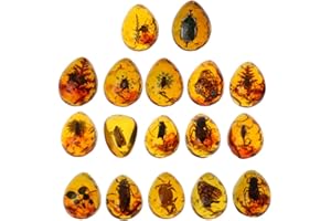 Ocobudbxw Animali Ambra Farfalla Insetti Collana con Ciondolo in Pietra Gemma per Gioielli Fai da Te