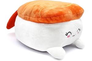 Joytoy - Plushi Nigiri Sushi avec crevette (brodée) Peluche - Taille 20 cm
