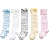 Dukars Baby Boy's & Baby Girl's Knee Length Lace Socks (Pack of 5) (Socks - 00_Assorted)