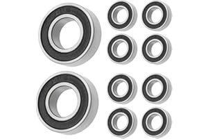 ANGEEK 10 piezas 688-2RS rodamiento de bolas 8x16x5mm con doble escudo para bricolaje, tornos, motores, impresoras 3D, fresadoras, dispositivos mecánicos diversos.