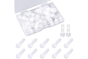 AIEX 30 Szt. Luer Lock 1/4 Cal, Przezroczysty Meski Zlacze Luer Lock Adapter Strzykawki do Adapter Lacznika Strzykawki