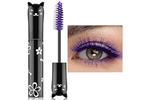 ZDHSOY Colorful Mascara, Waterproof Long Lasting Thick Mascara/Rainbow Color 4D Silk Fiber Lash Charming Masacara (Purple)