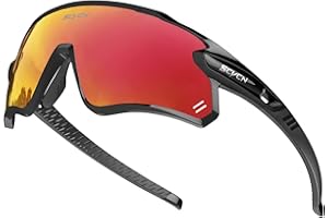 SCVCN Polarizadas Gafas de Ciclismo con 3 Lentes Intercambiables Hombres Mujeres Bicicletas