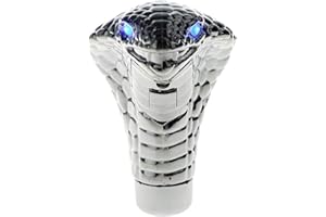YZYP Car LED Cobra Head Manual/Automatic Gear Stick Shift Knob Activated LED Light Handle Shifter Lever Novelty Tool Universal (Blue)
