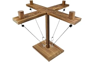 AICARGER Hook Toss Game, Ring-Wurfspiel, Handgefertigte Holz-Leiter, Wurfhaken und Ringschlachtspiel, für Familie