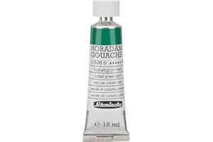 Schmincke - Horadam Gouache, Kobaltgrün hell, 15 ml-Tube, 12 526 006, feinste Gouache, natürliche Deckkraft, höchst pigmentiert, farbintensiv und matt