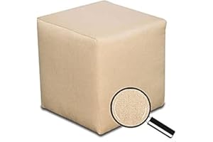 Best For Home | Sitzwürfel Sitzhocker | Bodenkissen Hocker | Sitzhocker Boden | Sitzhocker Holzwerkstoff | Sitzwürfel Polstermaterial | Fußhocker Wohnzimmer | Fußhocker 40x40x40 |Sitzwürfel Beige
