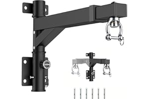 WUDLEP Heavy Bag Hanger Wall Mount Punching, Rotatable Heavy Duty Boxing Bag Bracket for Home Gym Indoor, Adjustable Length for Kickboxing Bag, Muay Thai Bag, Speed Bag, 800lbs Capacity