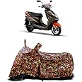 DUFFEL-Two Wheeler Bike Body Cover Compatible for Okinawa Ridge Bs6 Heat Protectio/UV-Rays/Birds Dropping/DustProof/Waterproof Indoor Outdoor and Parking Full Body Protection All Variants [RMJ]