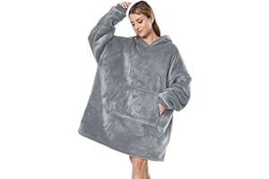Seogva Sweat à capuche surdimensionné en sherpa, couverture à capuche portable, super douce, chaude et confortable, taille unique, hommes, femmes, filles, garçons, amis