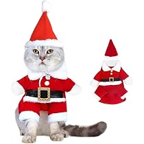Abaodam Weihnachtsmütze & Schal Set Für Haustiere – 3x Hut + 3x Schal, Verstellbar – Für Katze, Hund, Kaninchen