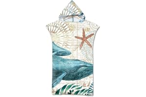 Odot Poncho Toalla con Capucha Adulto Natación Playa Surf Albornoz para Cambiarse de Ropa Toalla de Microfibra Albornoces Nadar Playa Baño Verano