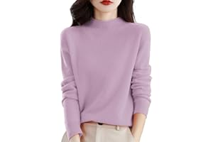 Shffuw Pull Cachemire Femme, Chic, Chaud, LéGer, Manches Longues, Col Rond, Et Elegant, Pull en Tricot, Elástique Top